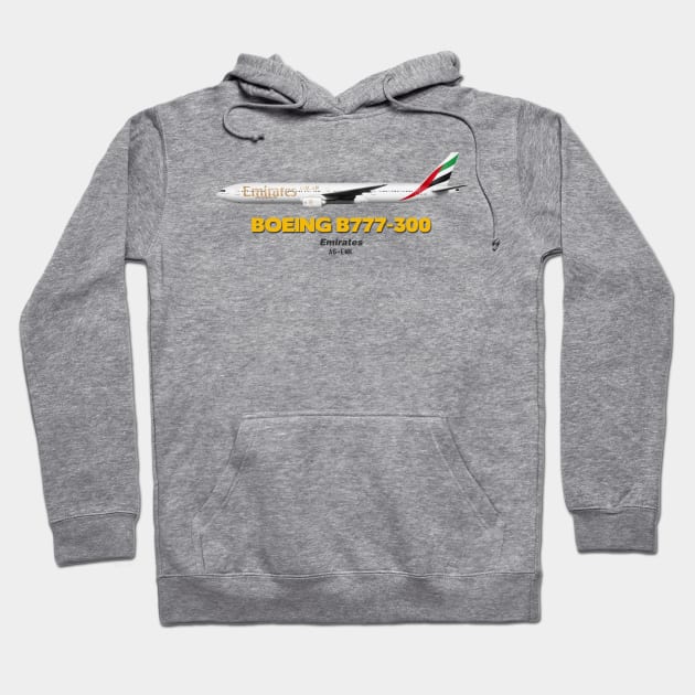 Boeing B777-300 - Emirates Hoodie by TheArtofFlying